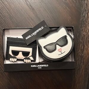 Karl Lagerfeld Karl & Choupette Wallet 2 piece set NWT/ Great gift set Valentine